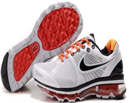 Mens Nike Air Max 2009 White Black Orange